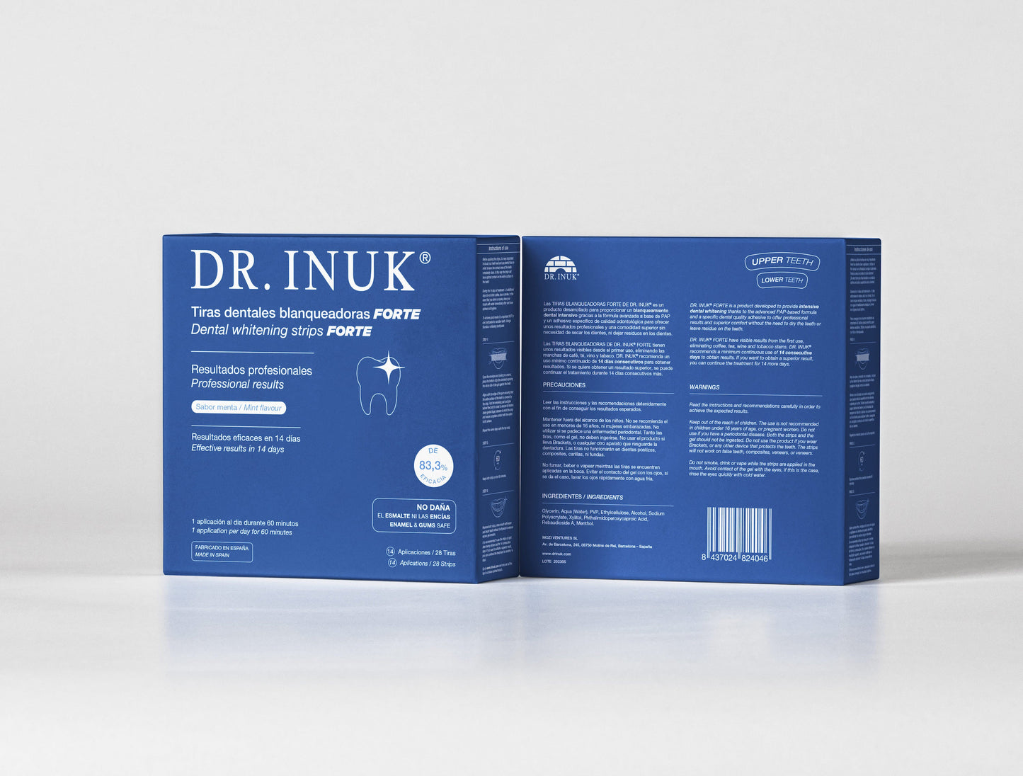 PLAN DE MANTENIMIENTO Tiras blanqueadoras FORTE DR. INUK®